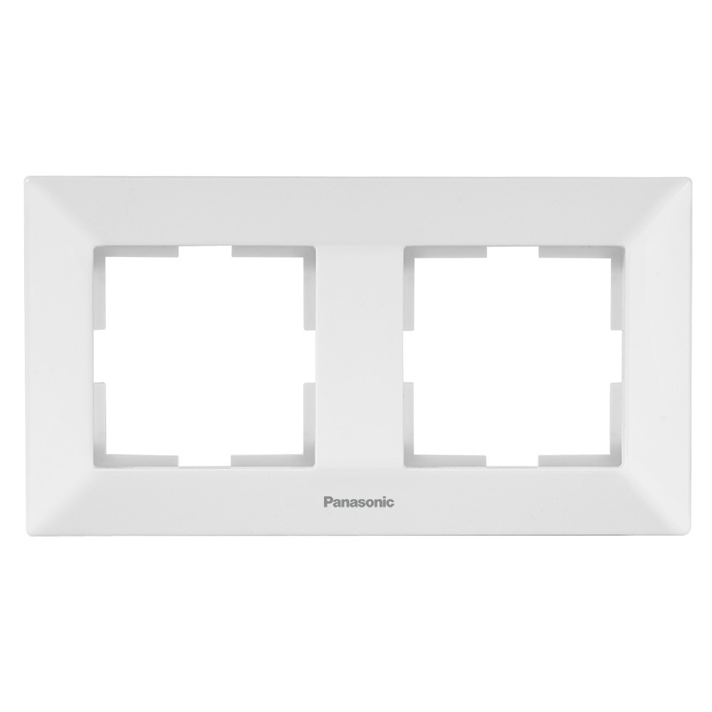 Рамка для розеток Panasonic Arkedia Slim двойная горизонтальная Белый (YUT_V9979)