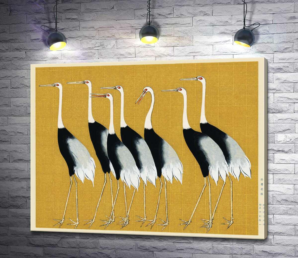 Картина ArtPoster Картина со стаей японских журавлей 100x79 см Модуль №1 (003508)