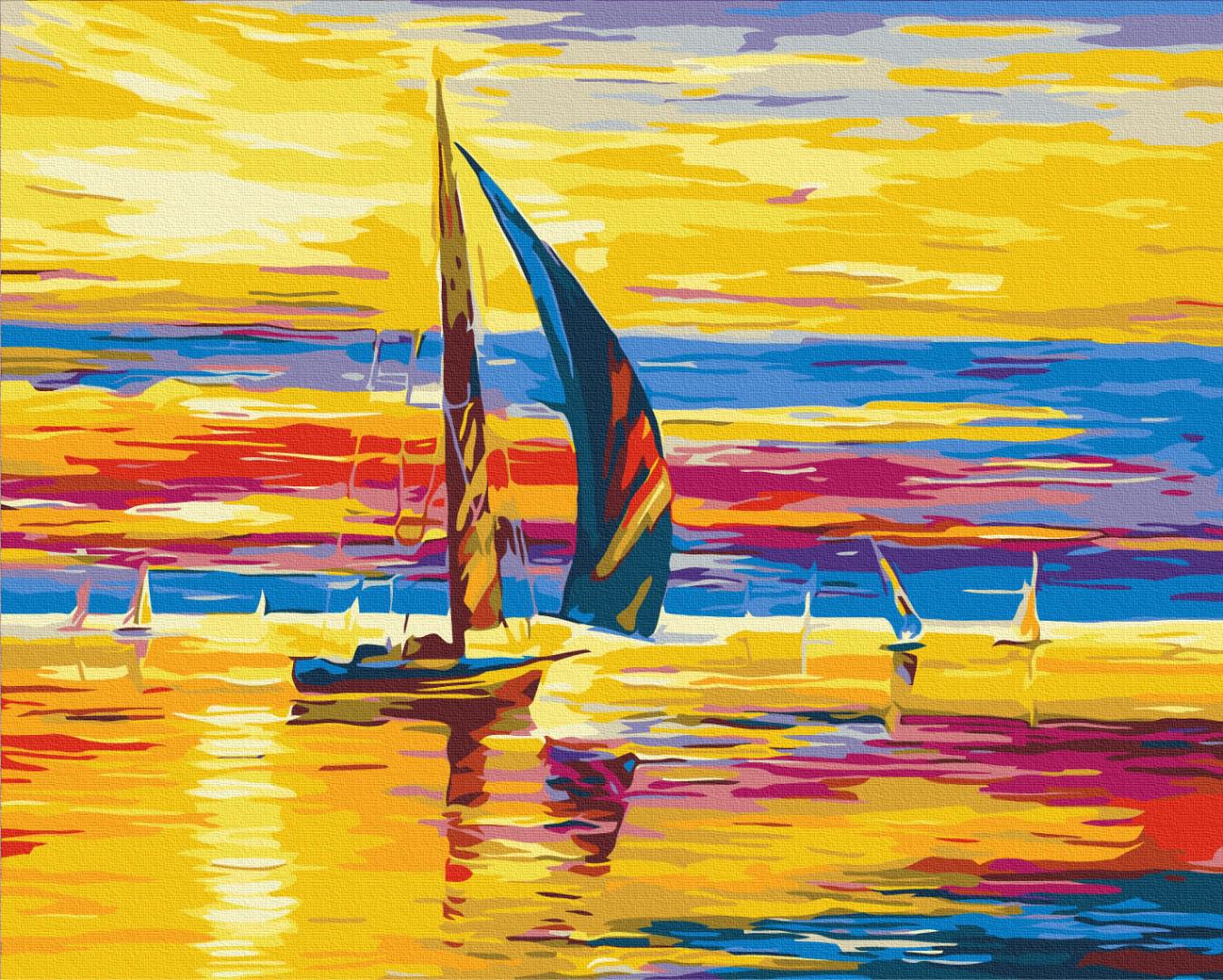 Картина по номерам Brushme Восход на плаву 48x60 см (BS51393L)