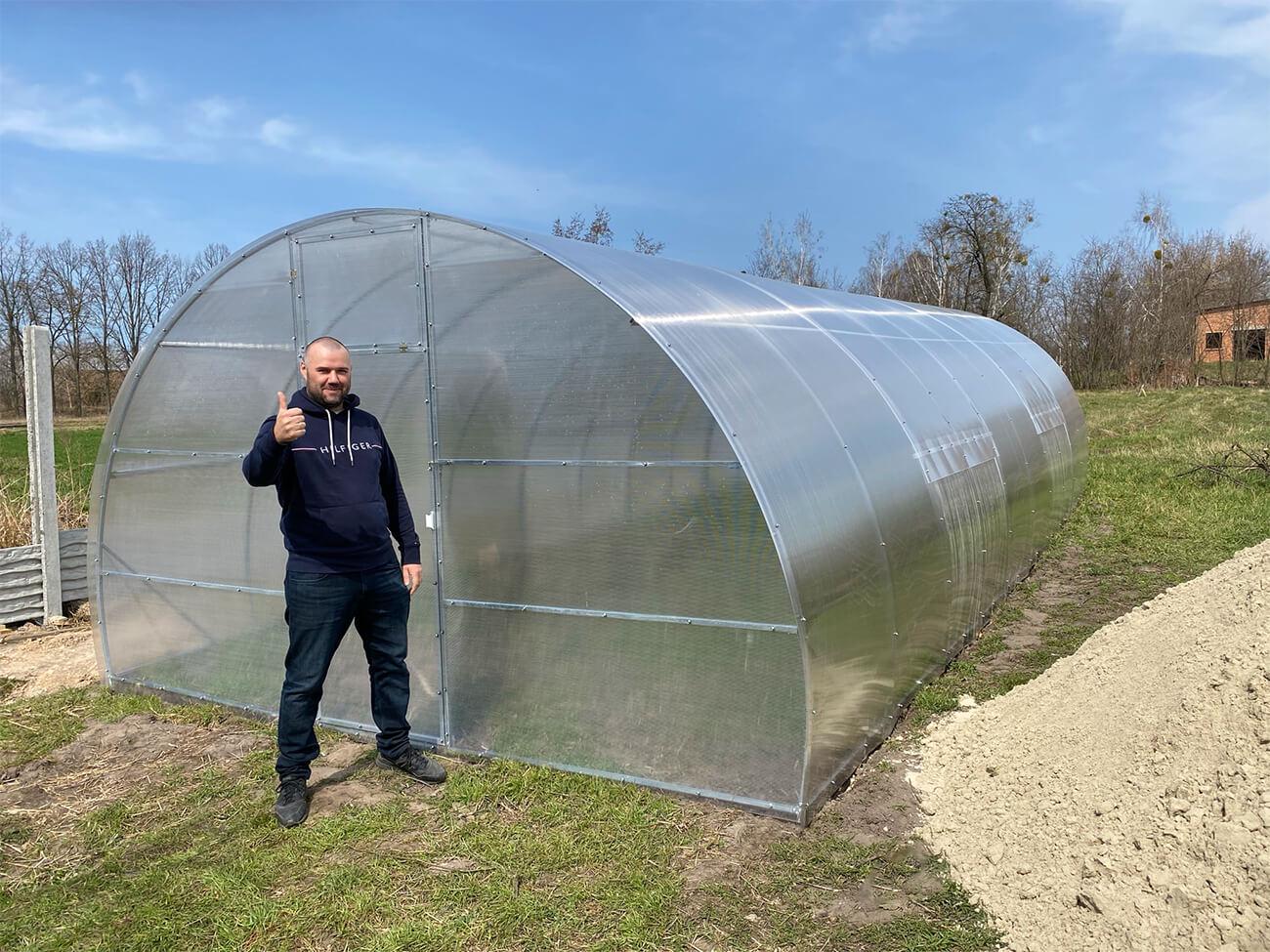 Теплиця Веган 4x8 із оцинкованої квадратної труби з полікарбонатом 4 мм - фото 2