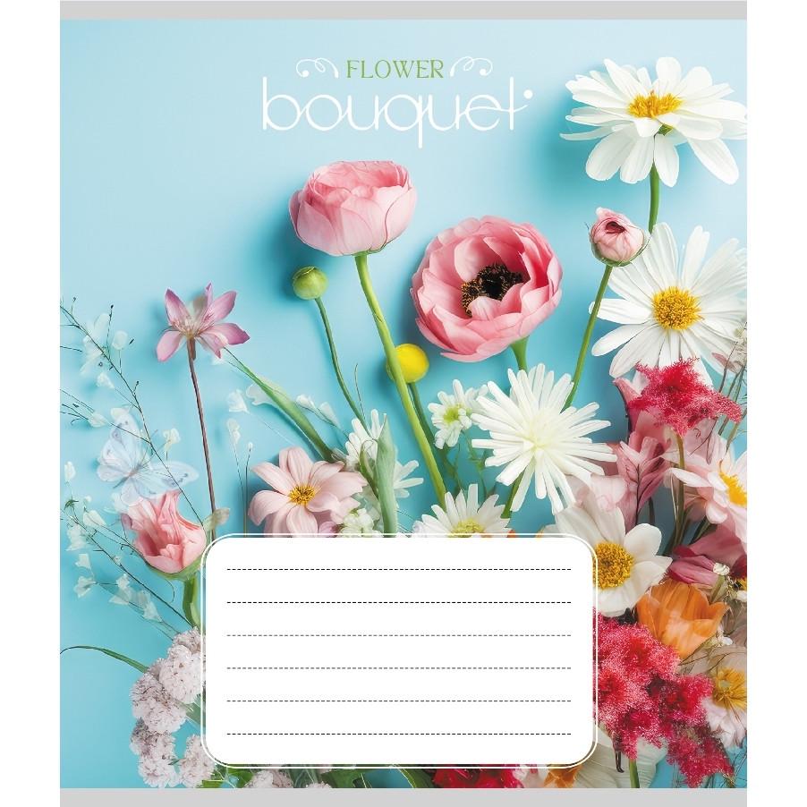 Тетрадь общая Школьник Букет в клетку 24 листов (024-550337K-4)