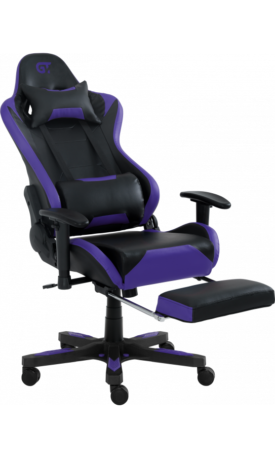 Кресло геймерское с подножкой для ног GT Racer X-2535-F Фиолетовый Кресло геймерское с подножкой для ног GT Racer X-2535-F Фиолетовый