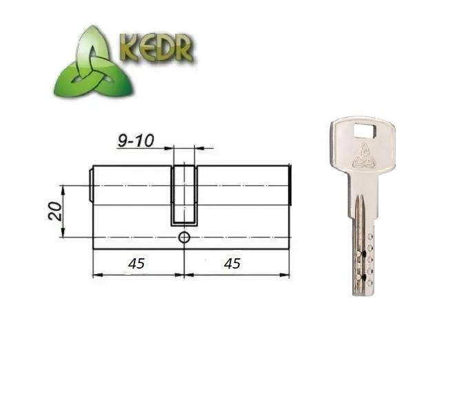 Циліндр цинковий Kedr M 90 ZN 45x45 (ЗФ 6216) - фото 3 Циліндр цинковий Kedr M 90 ZN 45x45 (ЗФ 6216) - фото 3