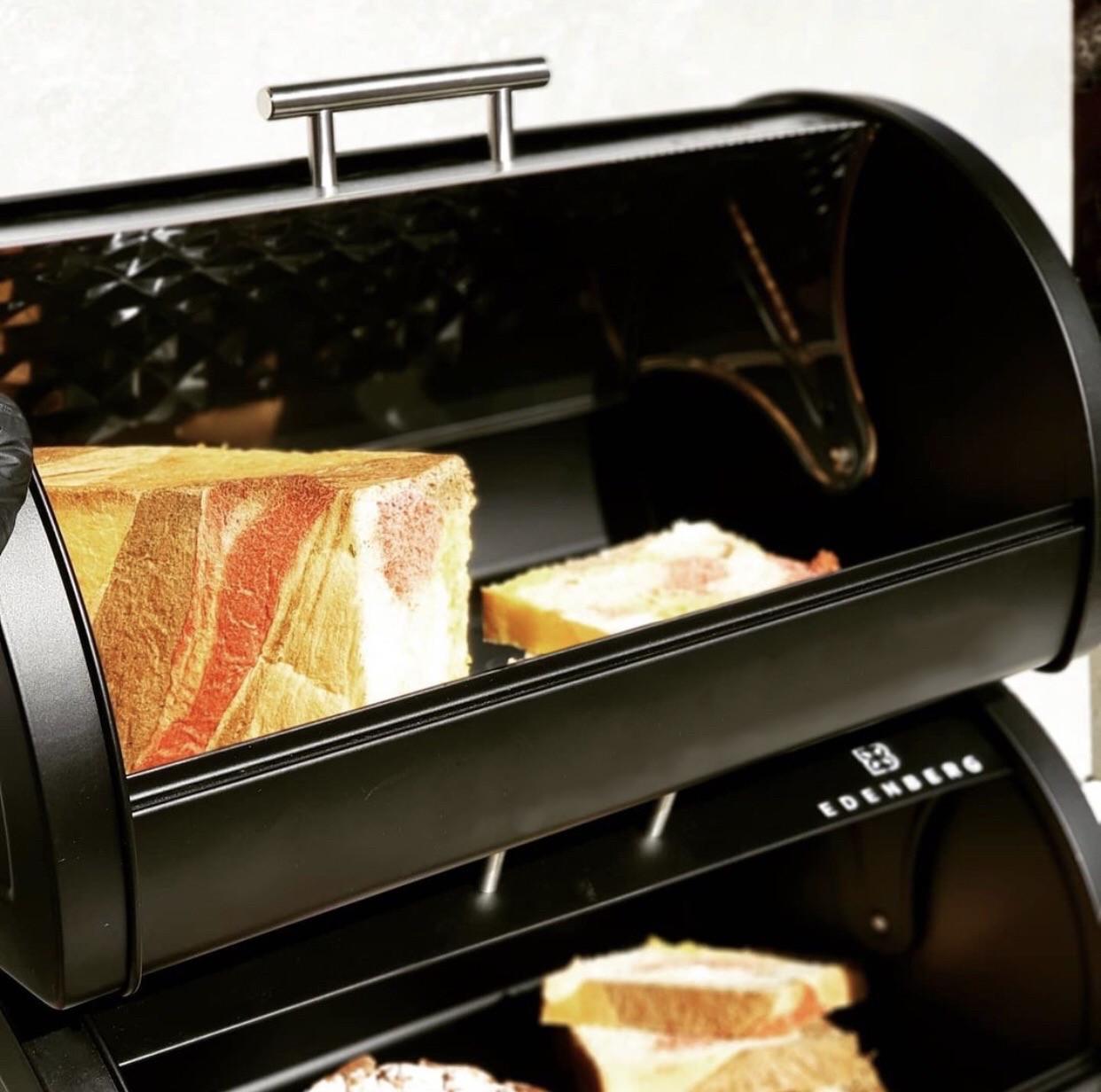 Хлібниця Edenberg і з відкидною кришкою Чорний (EB-151) - фото 5 Хлібниця Edenberg і з відкидною кришкою Чорний (EB-151) - фото 5