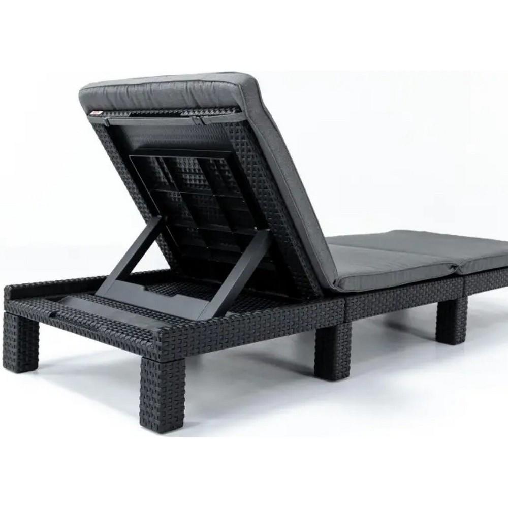 Шезлонг Keter Daytona Deluxe с подушками Графитовый (252223) - фото 3 Шезлонг Keter Daytona Deluxe с подушками Графитовый (252223) - фото 3