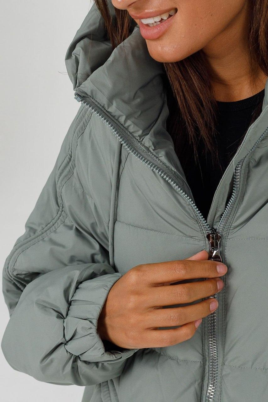 Куртка-пуховик жіноча р. 50 Фісташковий (3507c/50) - фото 5