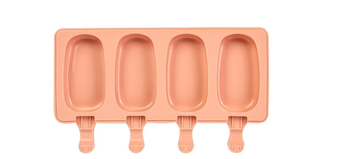 Форма для мороженого на 4 изделия Эскимо силиконовая (7435)