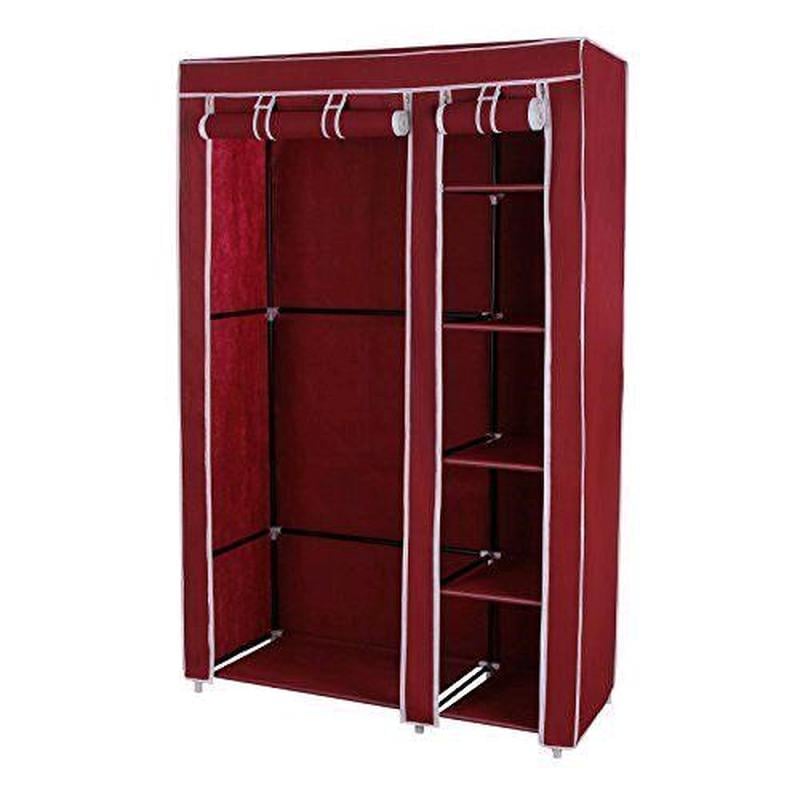 Тканевый шкаф Storage Wardrobe 120х50х175 см Бордовый (68110)