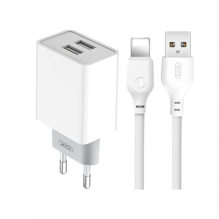 Адаптер Xo L65 2 USB/2.4A/Data Cable USB to Lightning White