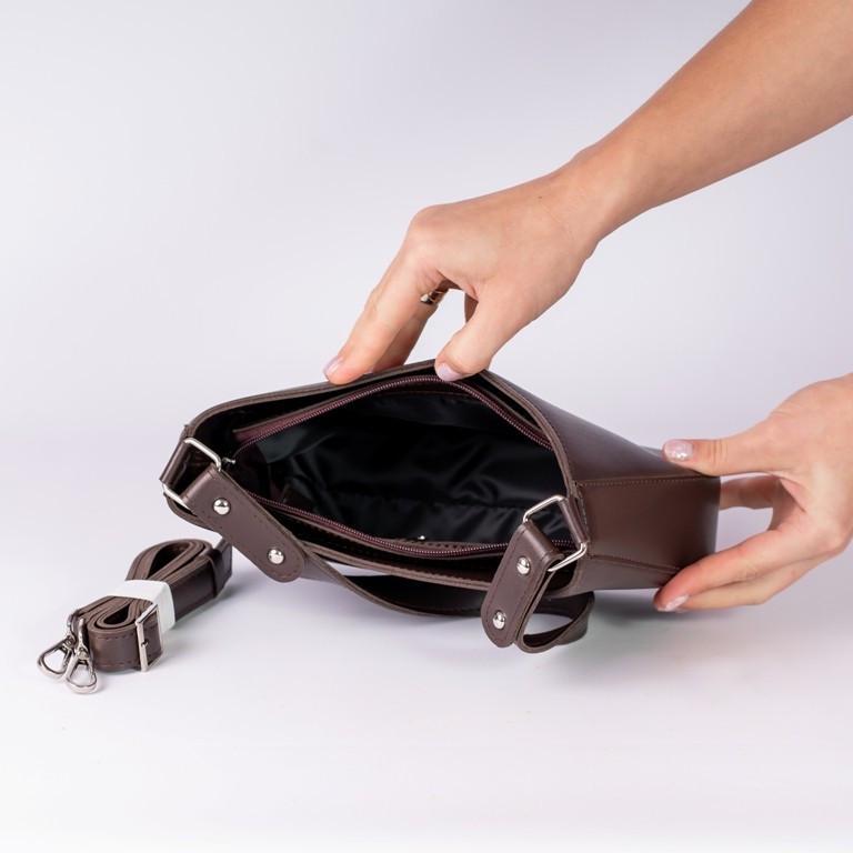 Сумка жіноча багет XENIA № 23-22 Коричневий - фото 4