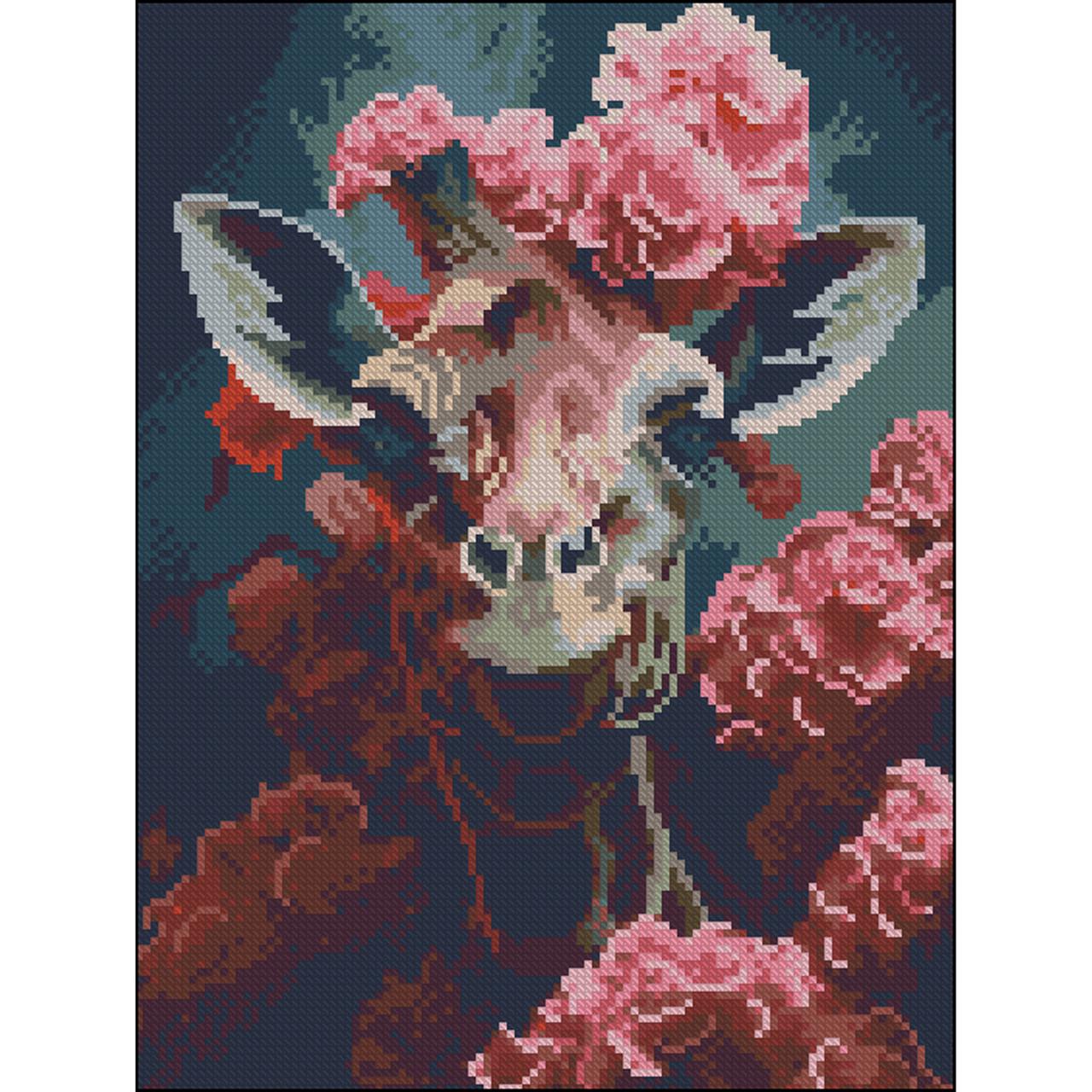 Алмазная мозаика Strateg Жирафа без подрамника 30х40 см (ZAV3040-5)