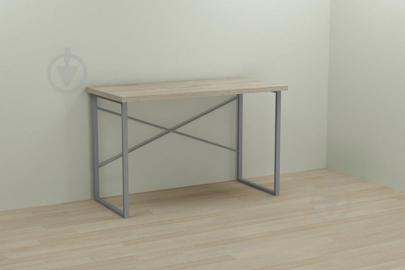 Компьютерный стол Ferrum-decor Дейв 75x120x70 серый ДСП Дуб Сонома 32мм