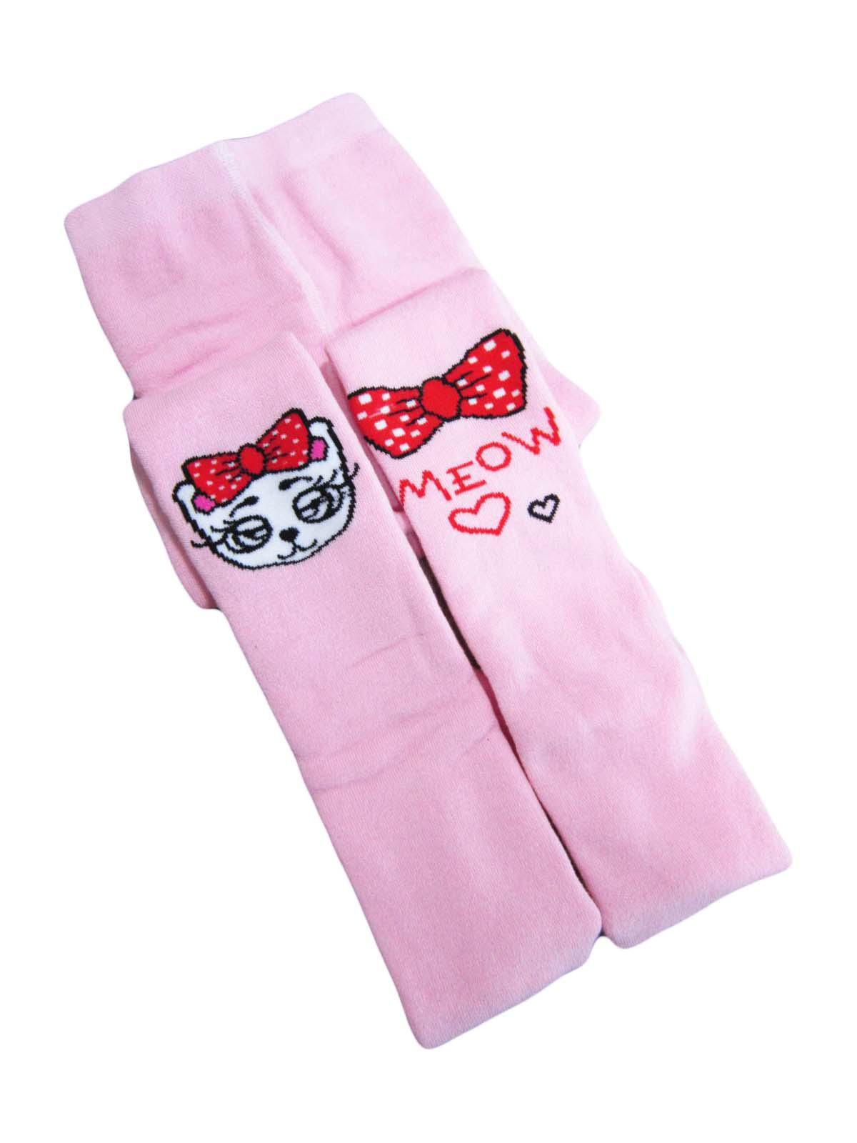 Колготки дитячі махрові Олмі 1011м р. 17 110-116 см 068 Meow Рожевий