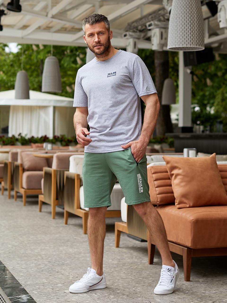 Шорты мужские трикотажные Tailer длина 48 см Зеленый (2055 54) - фото 2 Шорты мужские трикотажные Tailer длина 48 см Зеленый (2055 54) - фото 2