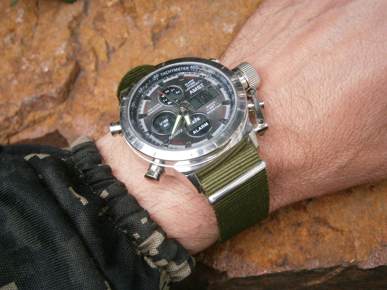 Годинник чоловічий спортивний Mílitary AMST 3003C Silver/Green - фото 10