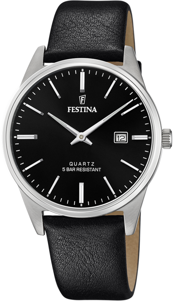 Наручные часы мужские Festina F20512/4 Classics со стальным корпусом WR 50 м и черным циферблатом Наручные часы мужские Festina F20512/4 Classics со стальным корпусом WR 50 м и черным циферблатом