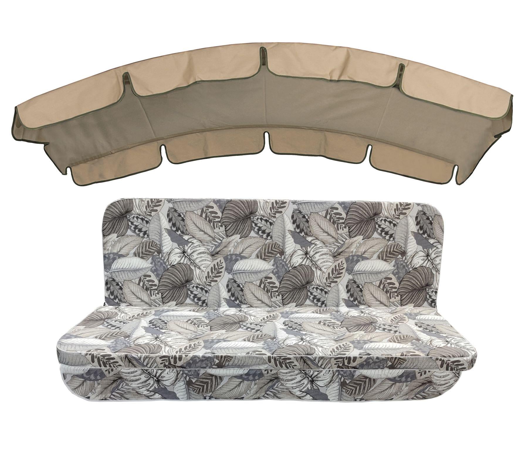 Комплект подушек к качелям eGarden NASTIA GRIS 180x110x6 см тент 120х210 см Бежевый (5632) Комплект подушек к качелям eGarden NASTIA GRIS 180x110x6 см тент 120х210 см Бежевый (5632)