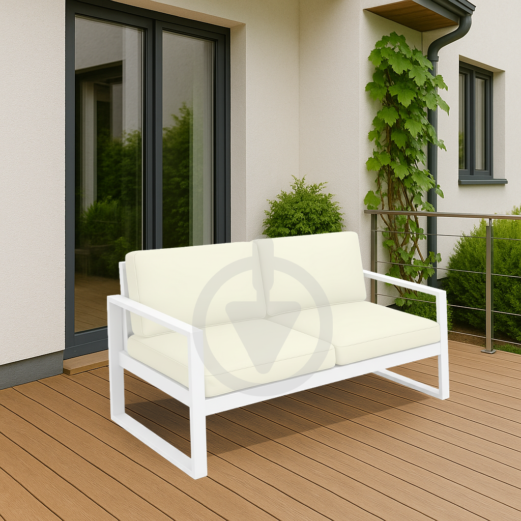 Диван металевий AVVS tech Бостон вуличний лофт з підлокітниками рогожка 160 см Бежевий/Білий (30067119) - фото 4 Диван металевий AVVS tech Бостон вуличний лофт з підлокітниками рогожка 160 см Бежевий/Білий (30067119) - фото 4