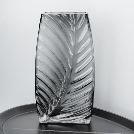 Ваза стеклянная Elisey Темный лист 28 см (9099-001)