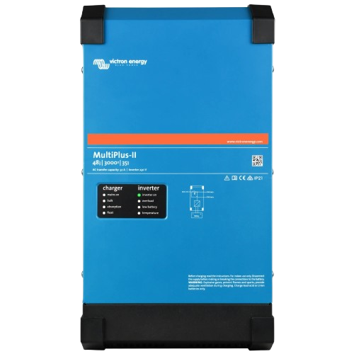 Инвертор с чистой синусоидой Victron Energy MultiPlus-II 48/3000/35-32 1 фаза 2,4 кВт 35А Синий Инвертор с чистой синусоидой Victron Energy MultiPlus-II 48/3000/35-32 1 фаза 2,4 кВт 35А Синий