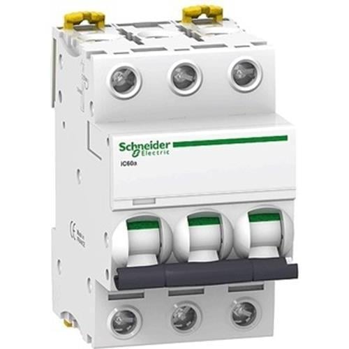 Автоматический выключатель Schneider Electric 63A 6 kA 3 полюса тип B A9F78363 Acti9 iC60N (12150)