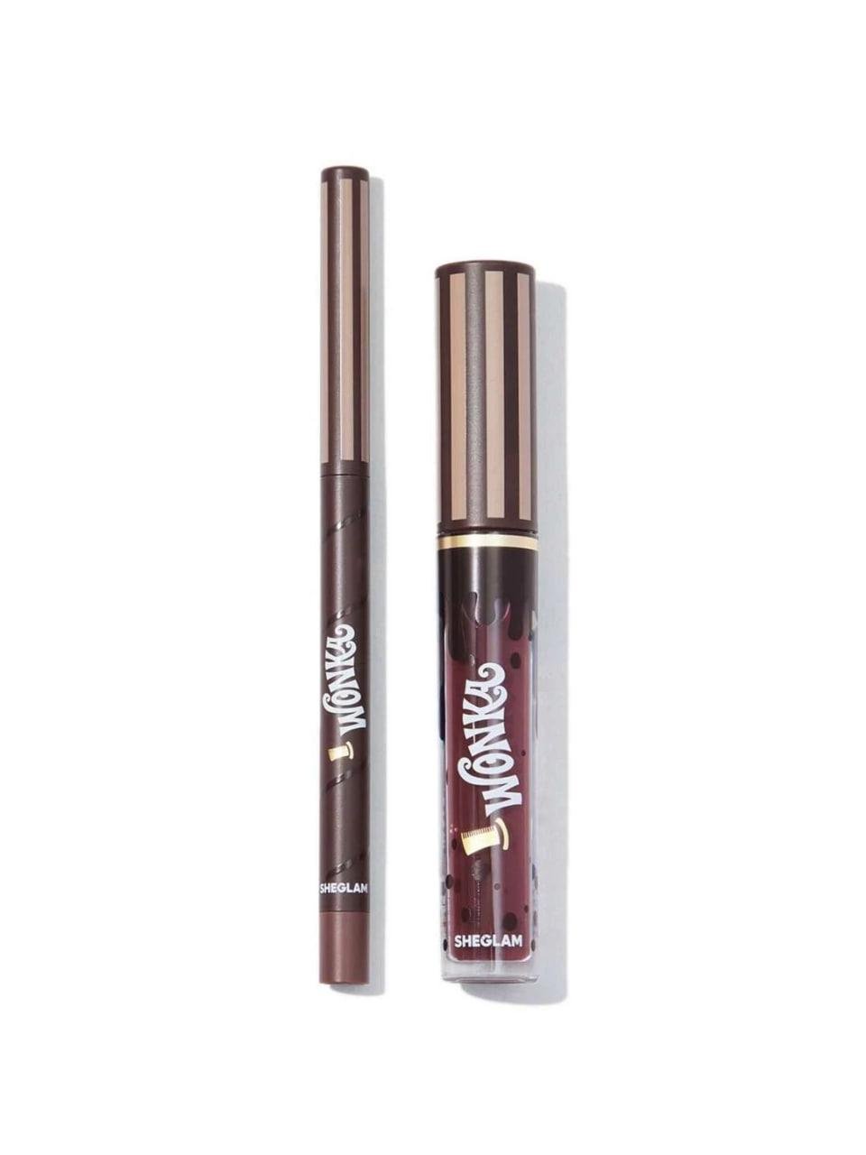 Олівець та помада для губ SHEGLAM Willy wonka Cocoa Kiss Lip Duo Hot Fudge 2,7/0,25 г (18321123) - фото 1