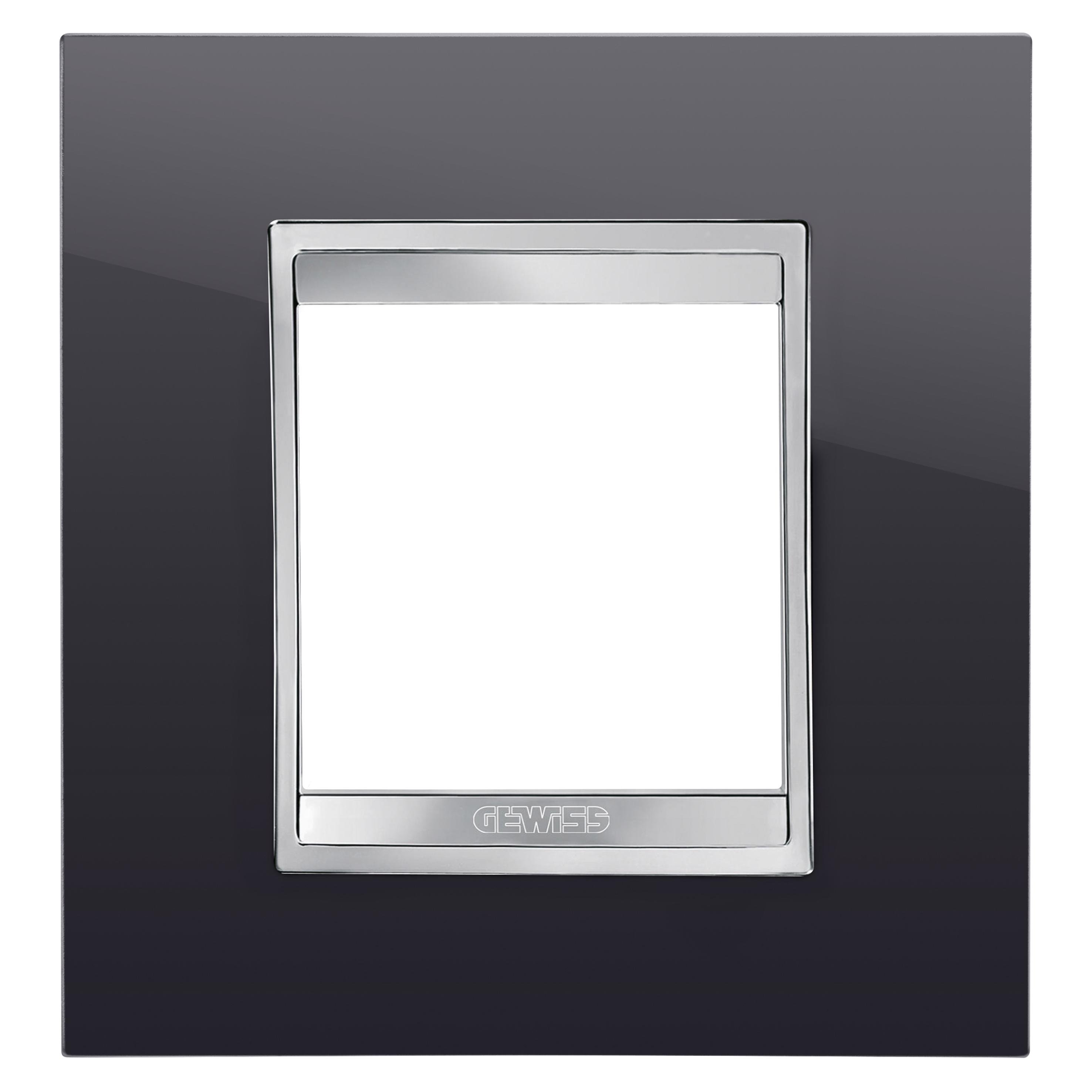 Рамка одномісна Gewiss Chorusmart LUX горизонтальна технополімер Чорний (GW16222TN)