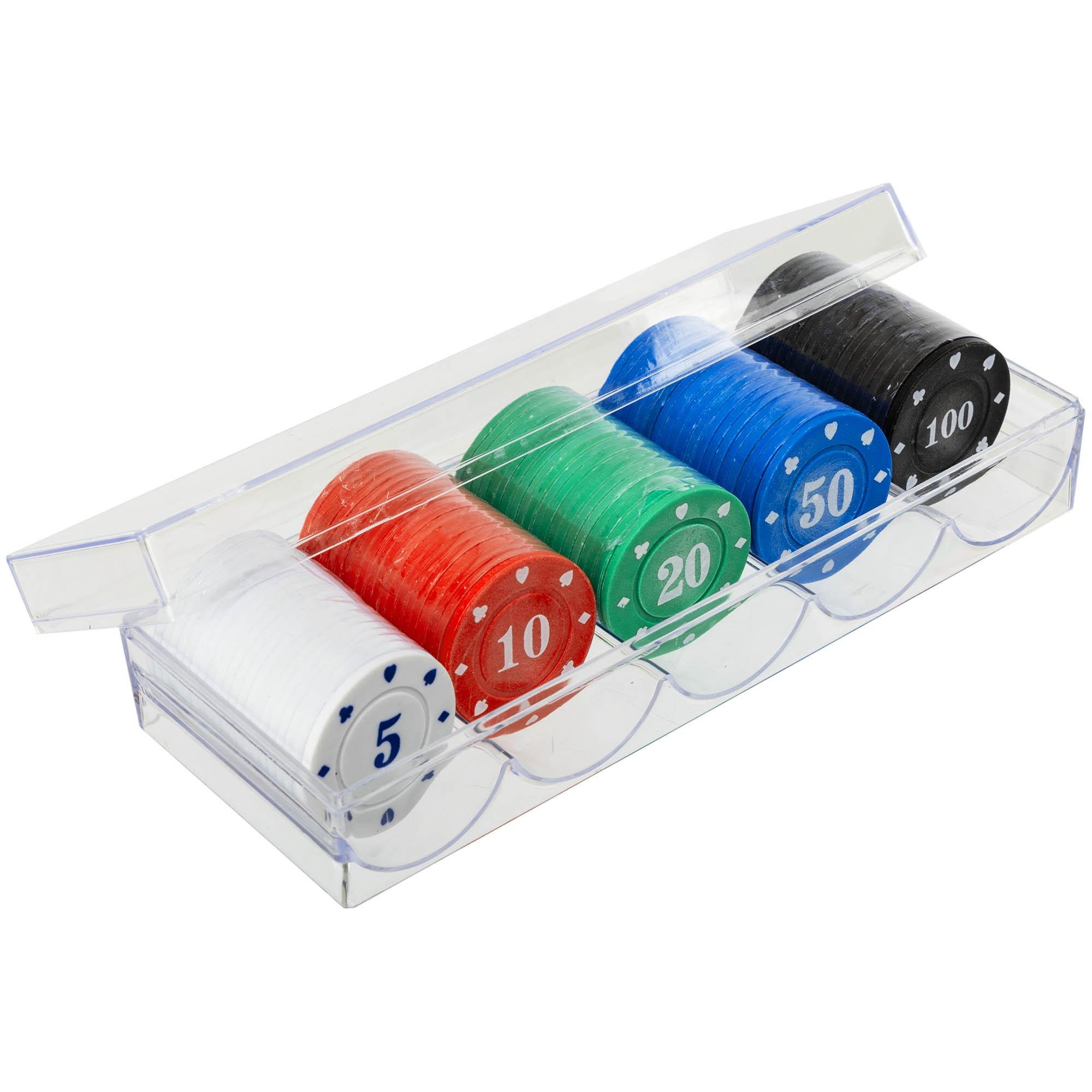 Фішки для покеру SP-Sport 6610 в пластиковому боксі 100 фішок з номіналом (6610)