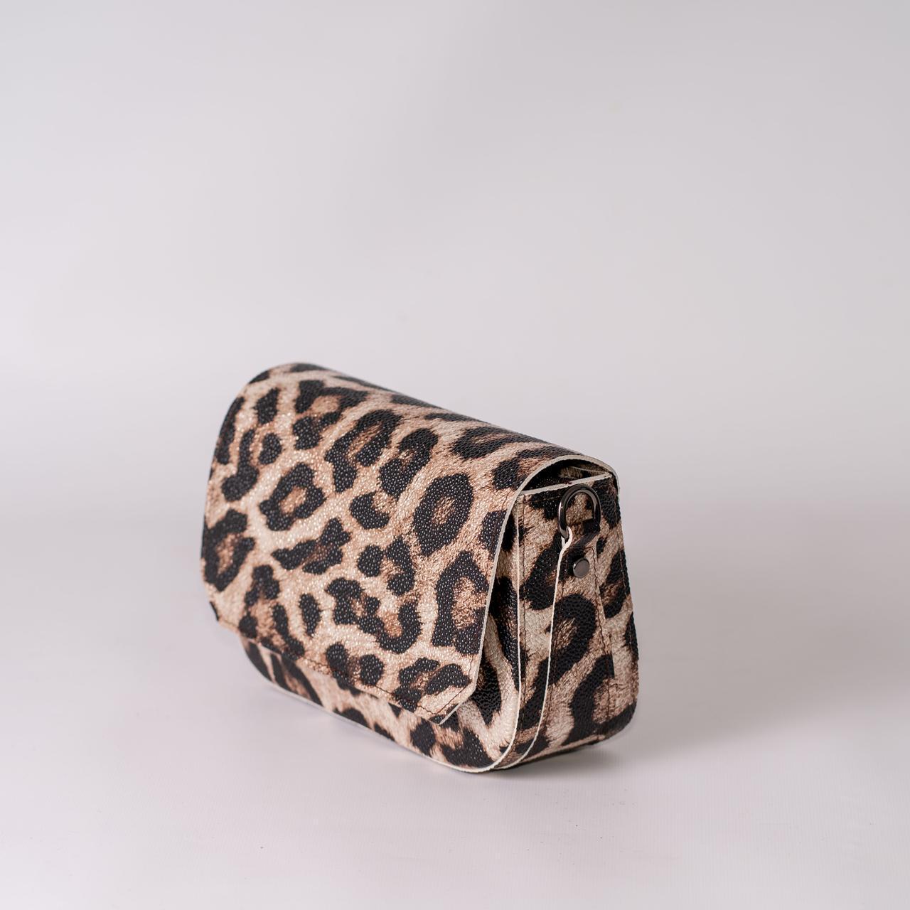 Сумка женская кросс-боди леопардовый XENIA № 11-22 из эко-кожи Бежевый - фото 2