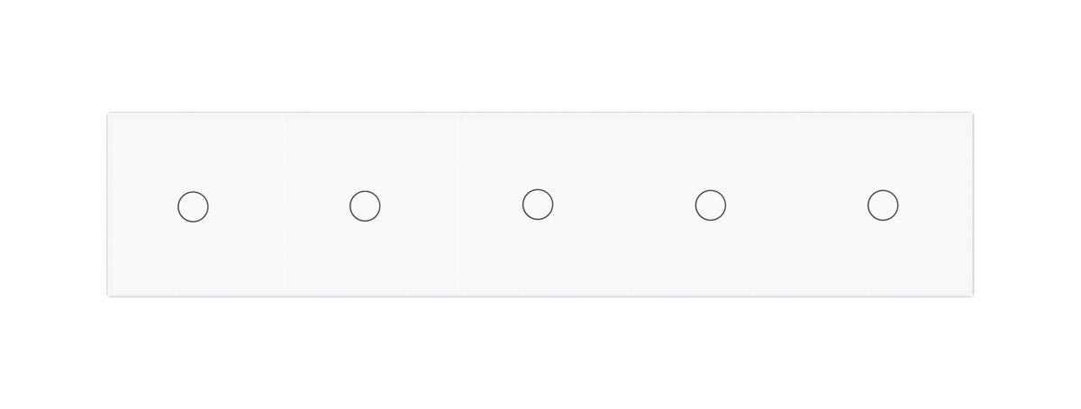 Сенсорный выключатель Livolo ZigBee 5 сенсоров стеклянный Белый (VL-C705Z-11) - фото 2