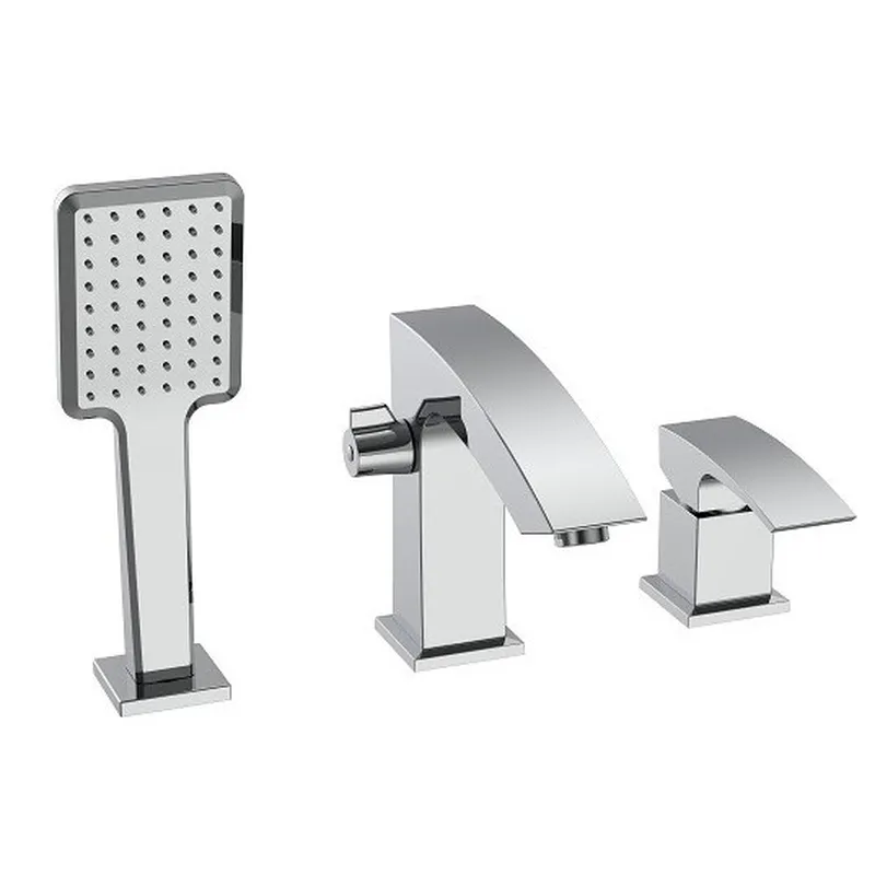 Змішувач на борт ванни KOER KB-43007-01 на 3 отвори Хром (KR3452)