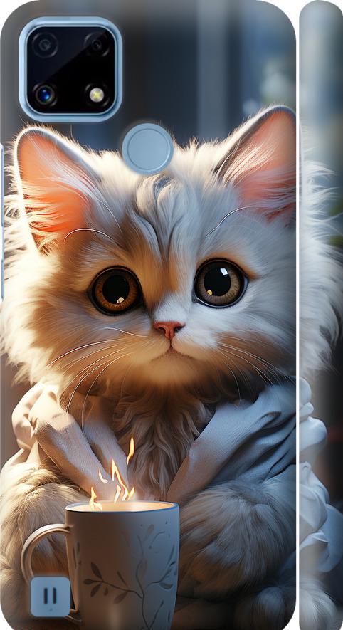 Чехол на Realme C21 White cat (5646m-2321-42517) Чехол на Realme C21 White cat (5646m-2321-42517)