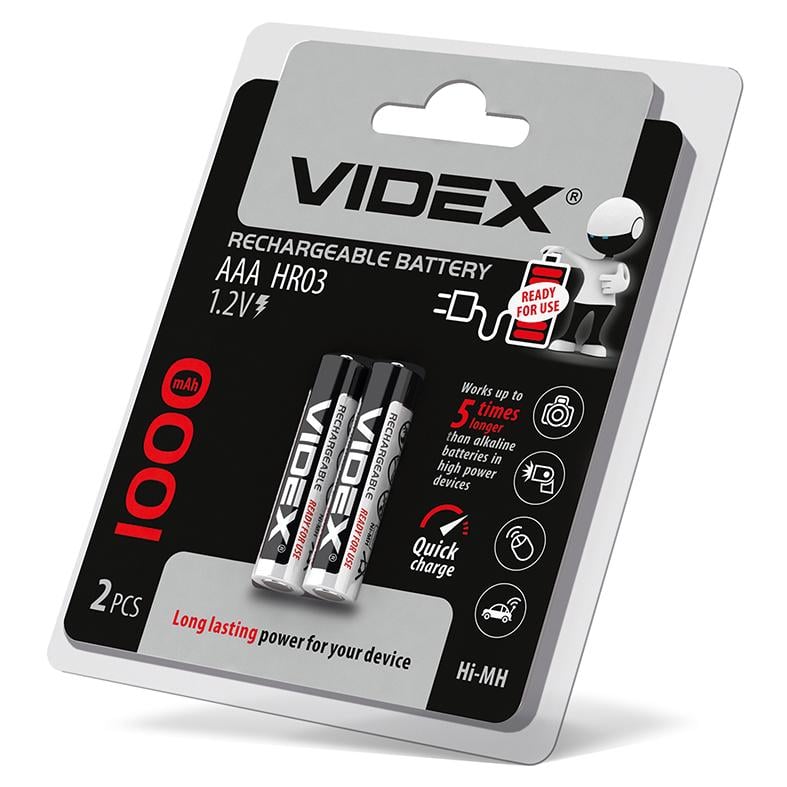 Акумулятор Videx HR03/AAA 1000 mAh 2 шт. (2023336000023-E3)