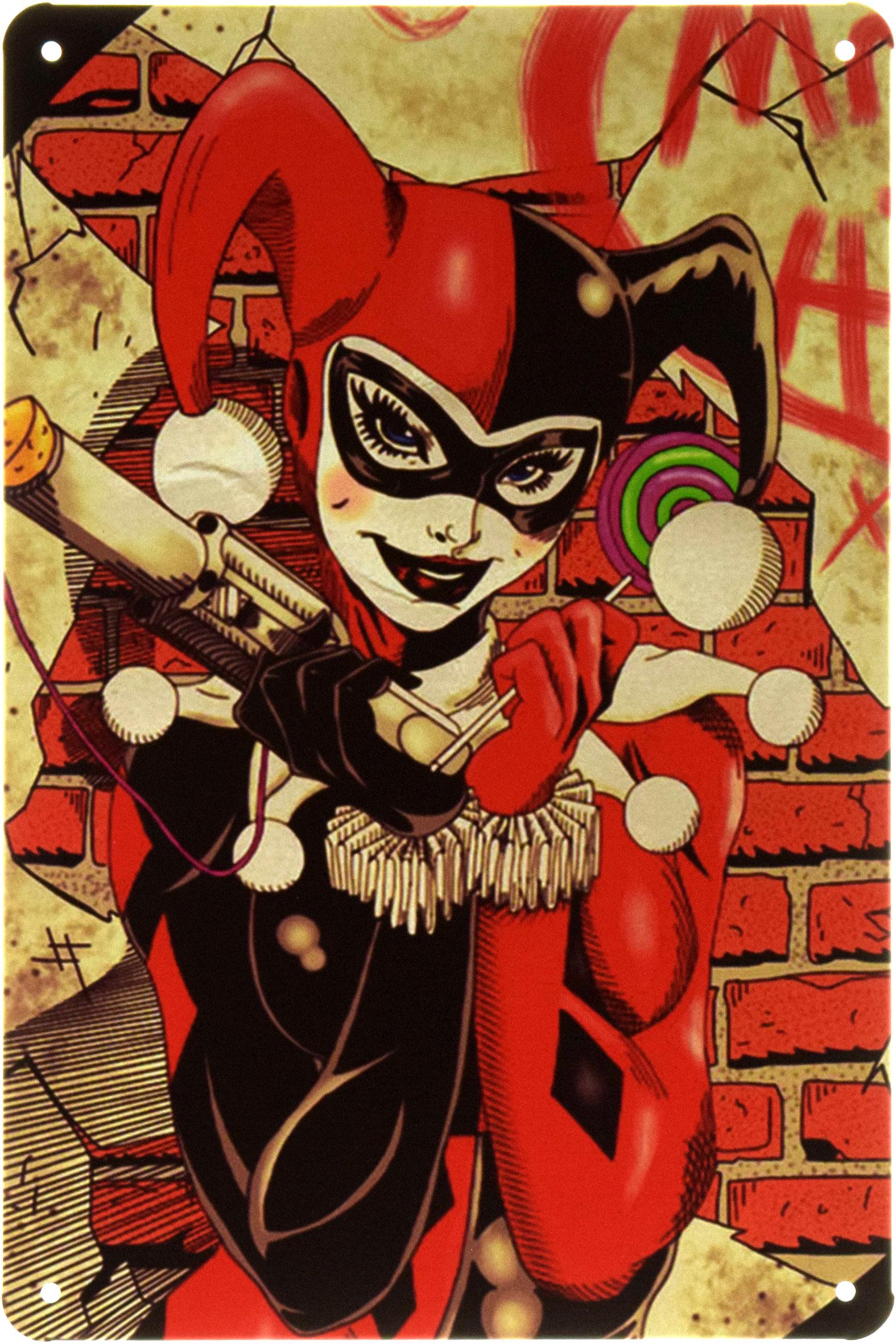 Металева табличка Гарлі Квінн Цукерка/Harley Quinn 20x30 см