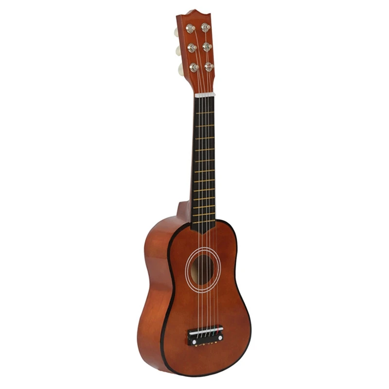 Дитячі гітара на 6 струн дерев'яна/запасна струна/медіатор 52 см (M 1370-1)