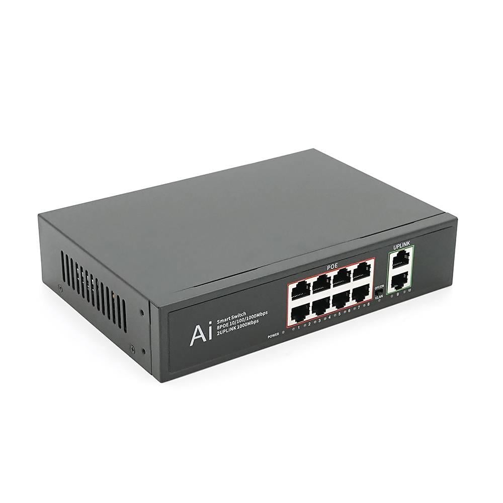 Комутатор POE гігабітний Merlion 8 10/100/1000 з блоком живлення 52V 2,3A (39356) Комутатор POE гігабітний Merlion 8 10/100/1000 з блоком живлення 52V 2,3A (39356)