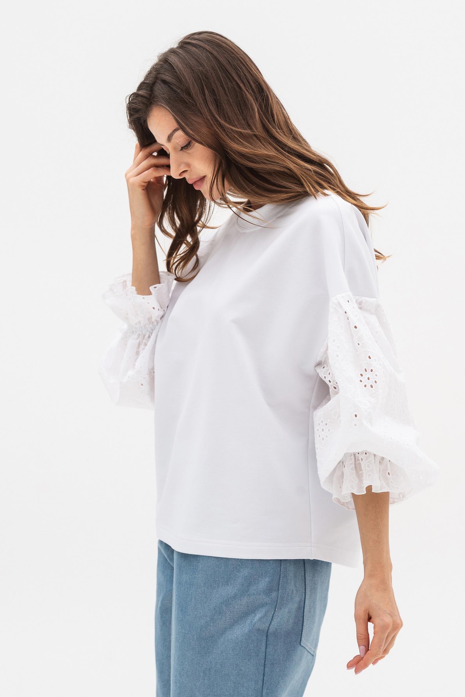 Свитшот Lesia Ринери 01 р. 46 Белый (153470000) - фото 3 Свитшот Lesia Ринери 01 р. 46 Белый (153470000) - фото 3