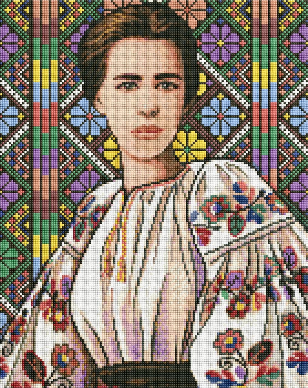 Алмазна мозаїка/вишивка Ideyka Леся Українка 40х50 см (AMO 7580)