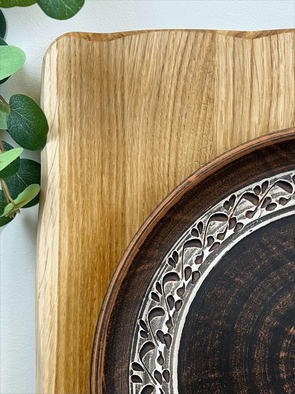 Блюдо для пиццы керамическое глиняное резное ангоб 30 см (3001-27) - фото 2 Блюдо для пиццы керамическое глиняное резное ангоб 30 см (3001-27) - фото 2