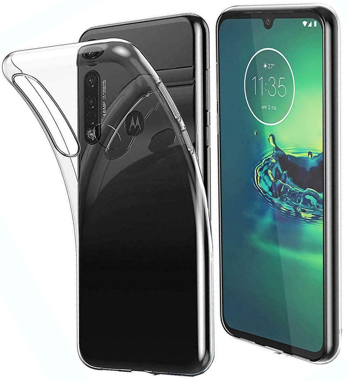 Прозрачный Чехол Motorola One Macro (ультратонкий силиконовый) (14019)