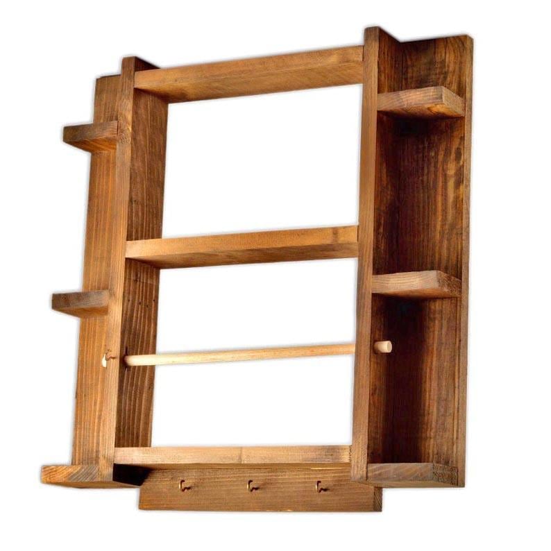 Полка настенная из дерева Хоакин охра (ПНС/004304)