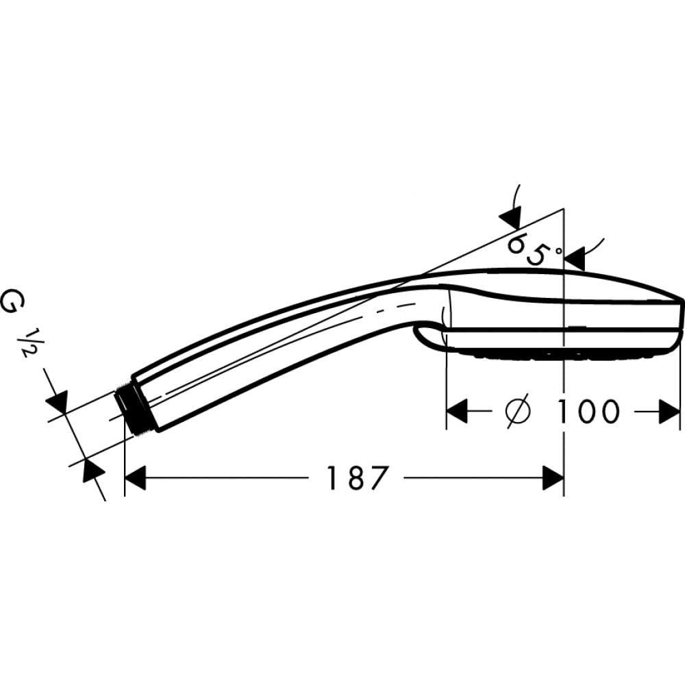 Душевая лейка Hansgrohe Croma 28536000 многорежимная 100 мм Хром (124301) - фото 2