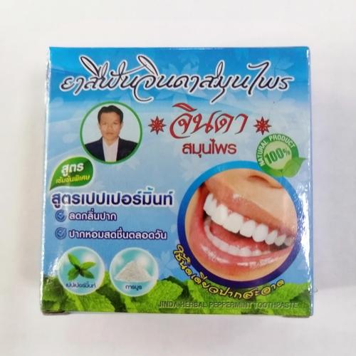 Зубная паста Jinda Herb отбеливающая перечная мята и минеральная соль 25 гр