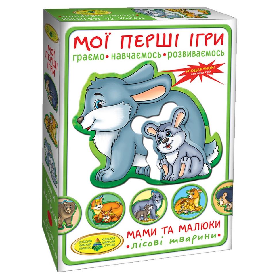 Настольная игра развивающая Энергия Плюс Мамы и малыши. Лесные животные 12 карточек картонная от 2 лет (SR-113-N-1323)