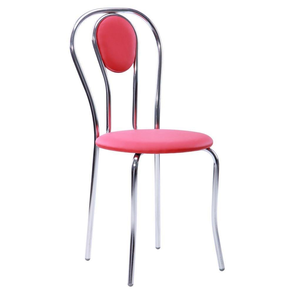 Стул AMF Холдинг Луиза Неаполь N-36 из металла и кожзама Хром/Черный (052091)