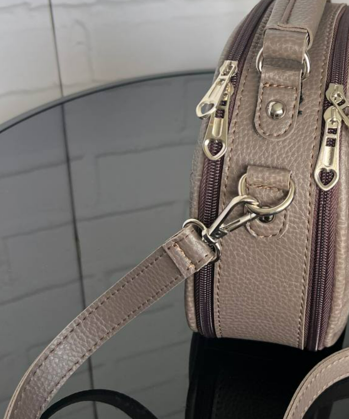 Сумка женская кросс-боди из экокожи 22х17х9 см Капучино (2682007783) - фото 3