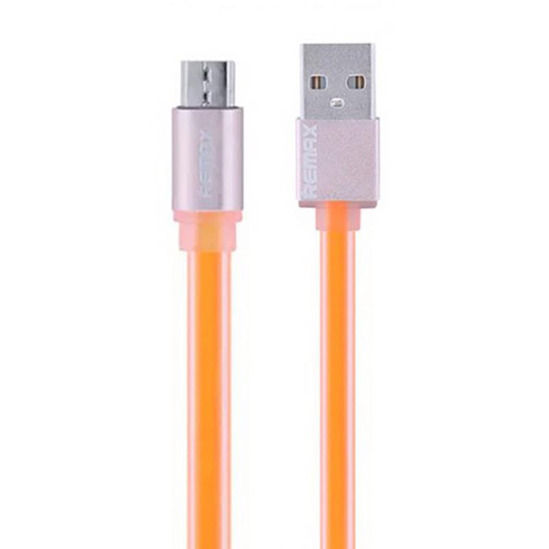 Кабель Micro USB REMAX Colourful 005m 1м высокоскоросной Orange