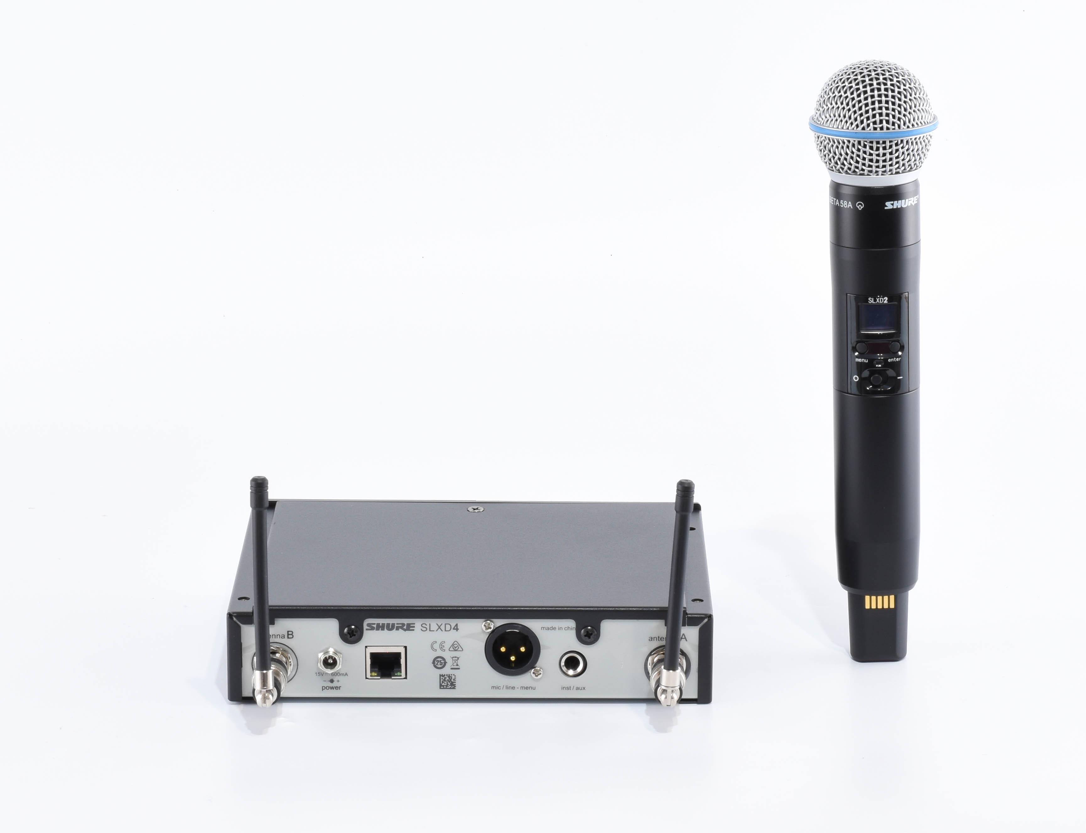Микрофон с радиосистемой и поясным передатчиком SHURE SLX-D BETA 58A (0027) - фото 4