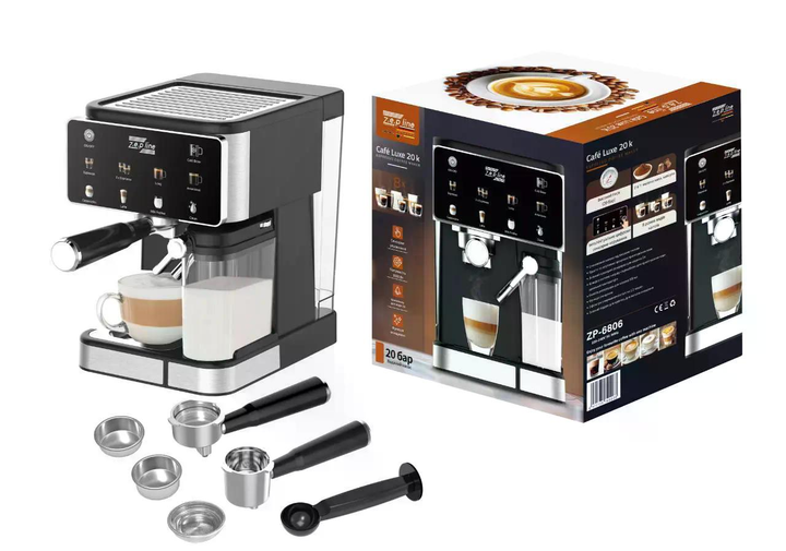 Кавомашина універсальна Zepline ZP-6806 3000Вт з вбудованим манометром Чорний (GR-05206)