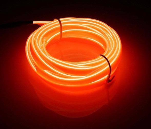 Светодиодная неоновая лента для автомобиля 5 м от прикуривателя Оранжевый